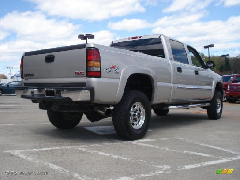 2005 Sierra 2500HD SLT Crew Cab 4x4 - Silver Birch Metallic / Pewter photo #3