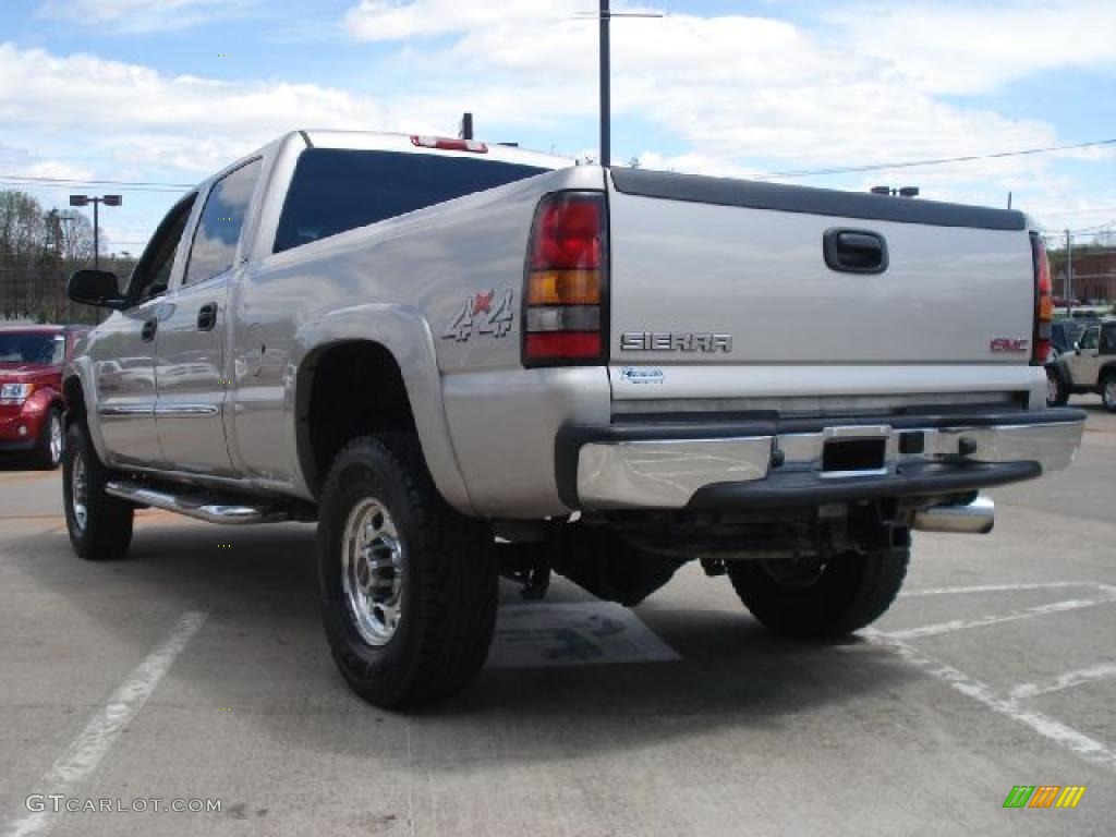 2005 Sierra 2500HD SLT Crew Cab 4x4 - Silver Birch Metallic / Pewter photo #5