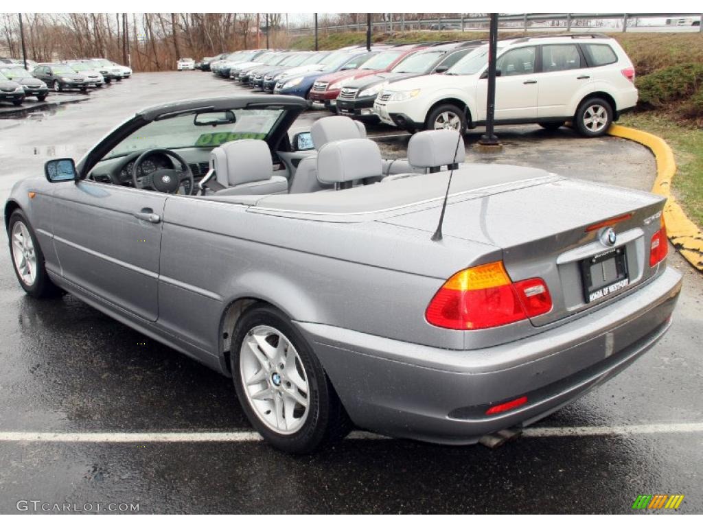 2004 3 Series 325i Convertible - Silver Grey Metallic / Grey photo #9