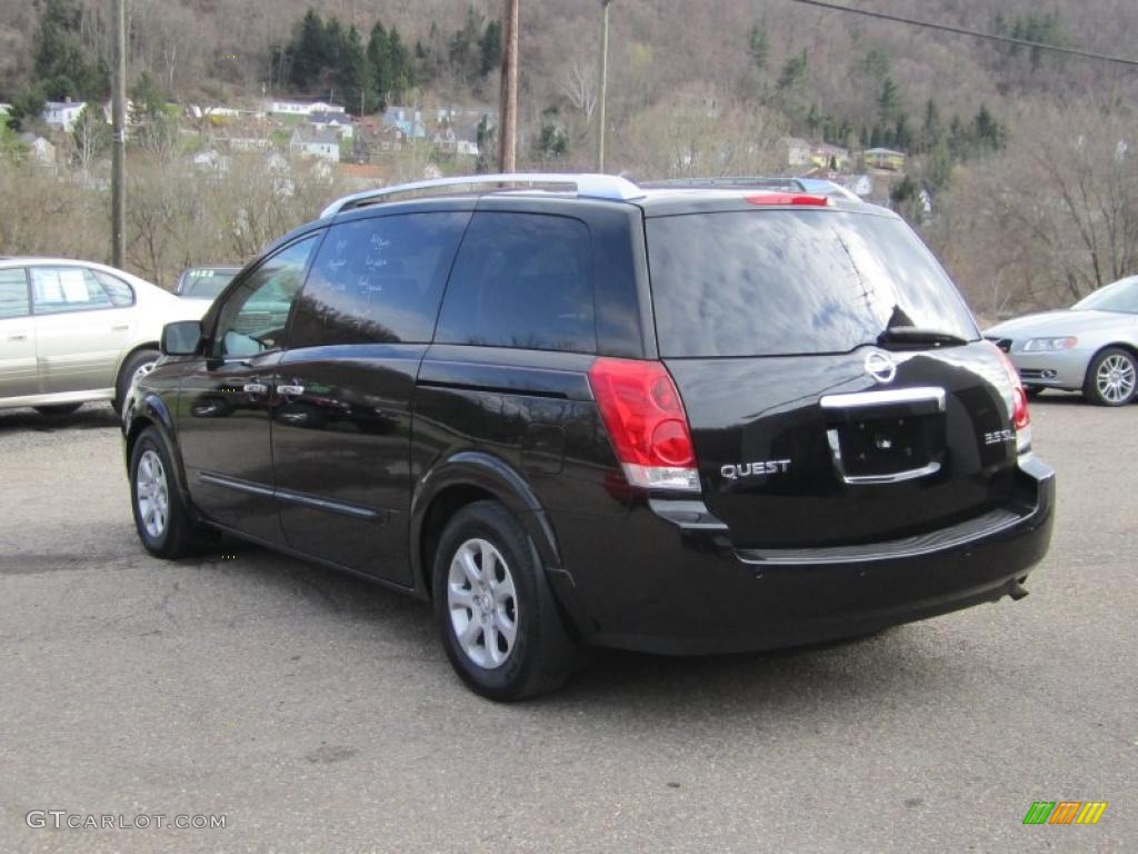 Galaxy Black Metallic 2007 Nissan Quest 3.5 SL Exterior Photo #47651809