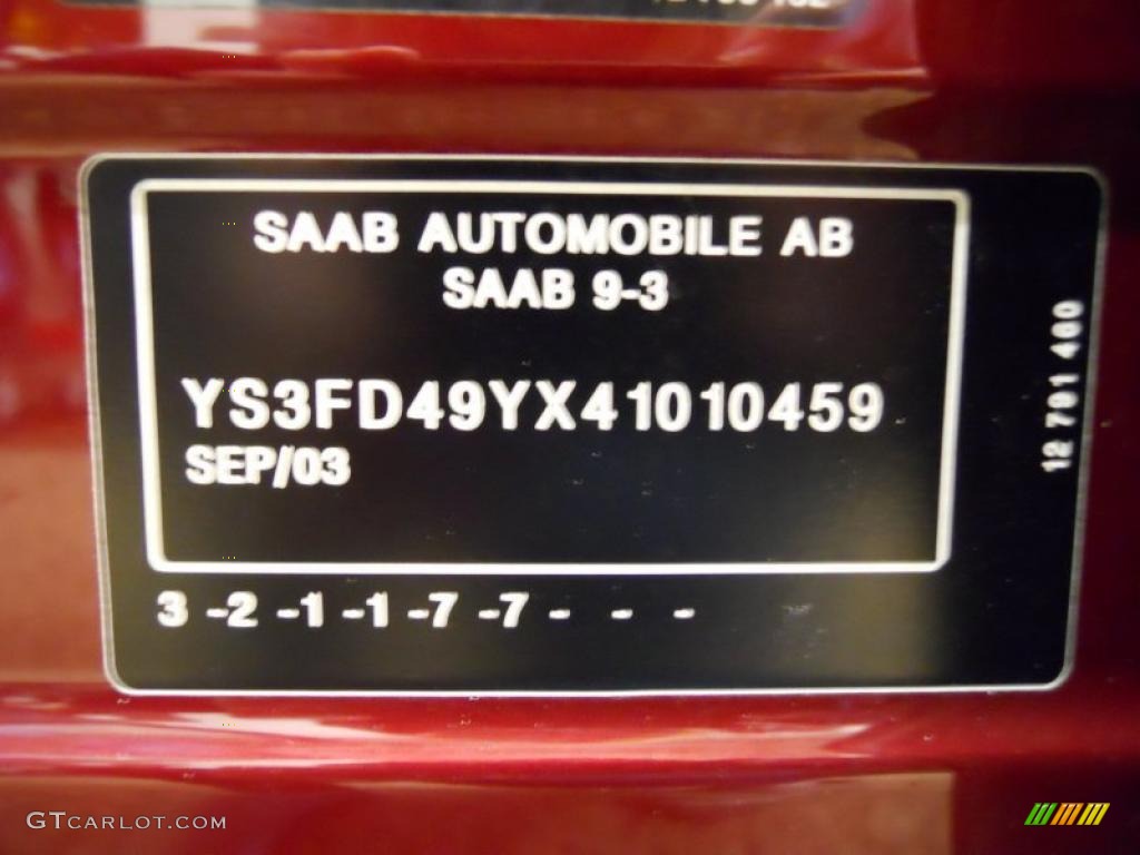 2004 9-3 Arc Sedan - Merlot Red Metallic / Slate Gray photo #8
