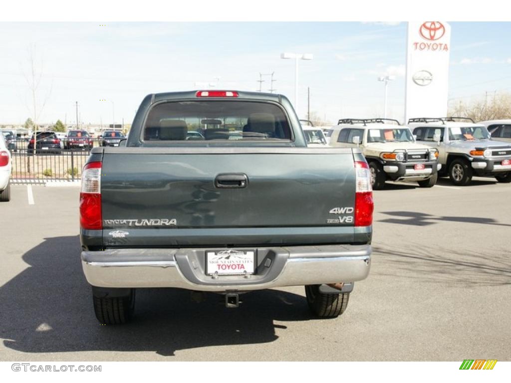 2005 Tundra SR5 Double Cab 4x4 - Timberland Green Mica / Taupe photo #3