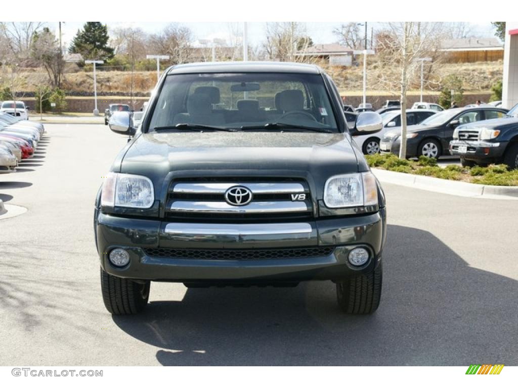 2005 Tundra SR5 Double Cab 4x4 - Timberland Green Mica / Taupe photo #6