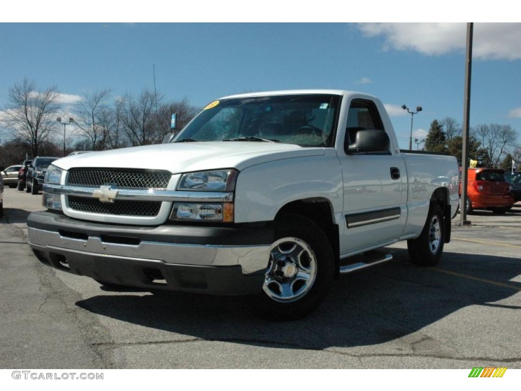 2003 Silverado 1500 Regular Cab - Summit White / Dark Charcoal photo #3