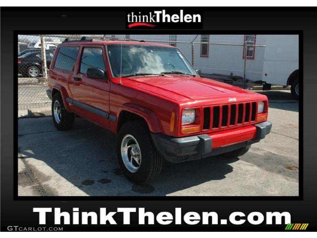 1999 Cherokee Sport 4x4 - Flame Red / Agate photo #1
