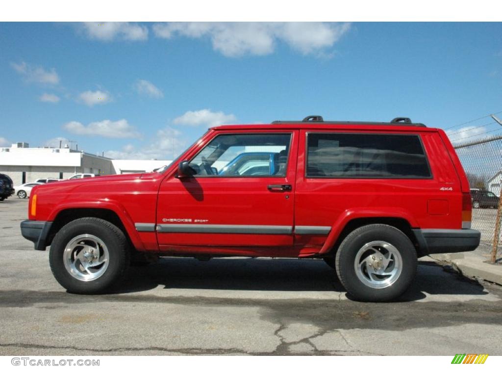 Flame Red 1999 Jeep Cherokee Sport 4x4 Exterior Photo #47656840