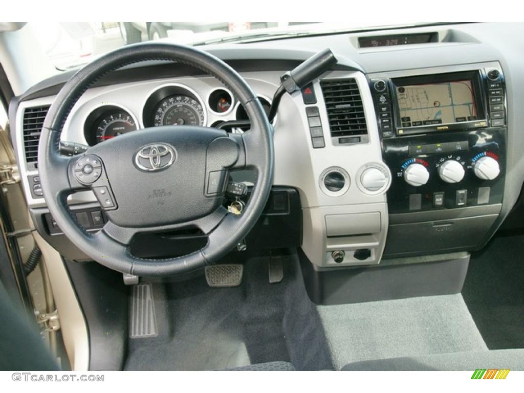 2007 Toyota Tundra SR5 Double Cab 4x4 Black Dashboard Photo #47657851