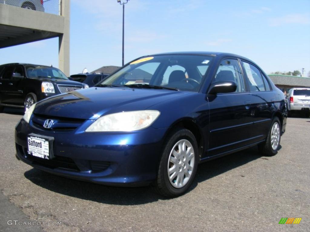 2004 Civic LX Sedan - Eternal Blue Pearl / Gray photo #1