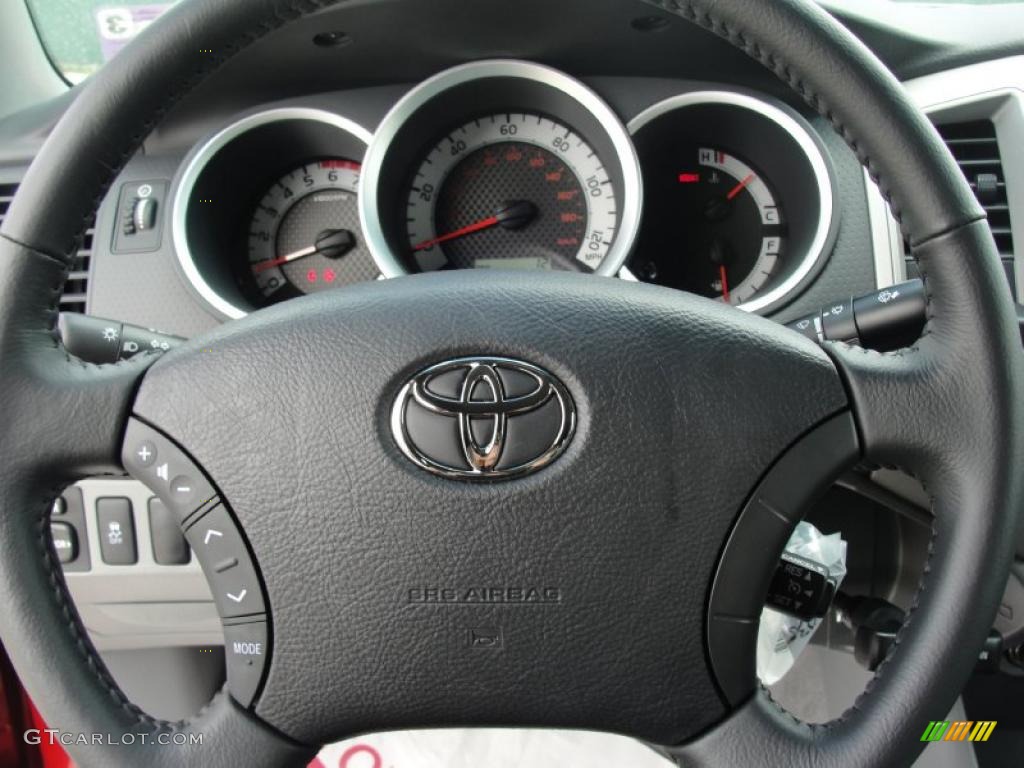 2011 Toyota Tacoma SR5 Access Cab Graphite Gray Steering Wheel Photo #47658244