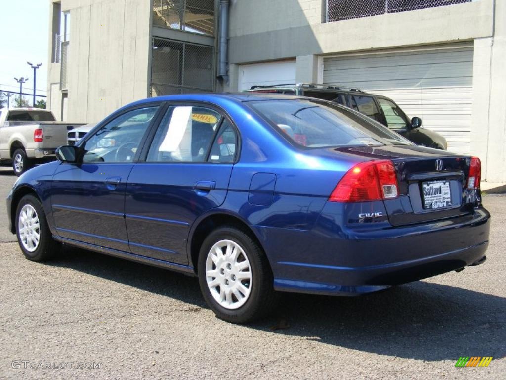 2004 Civic LX Sedan - Eternal Blue Pearl / Gray photo #7