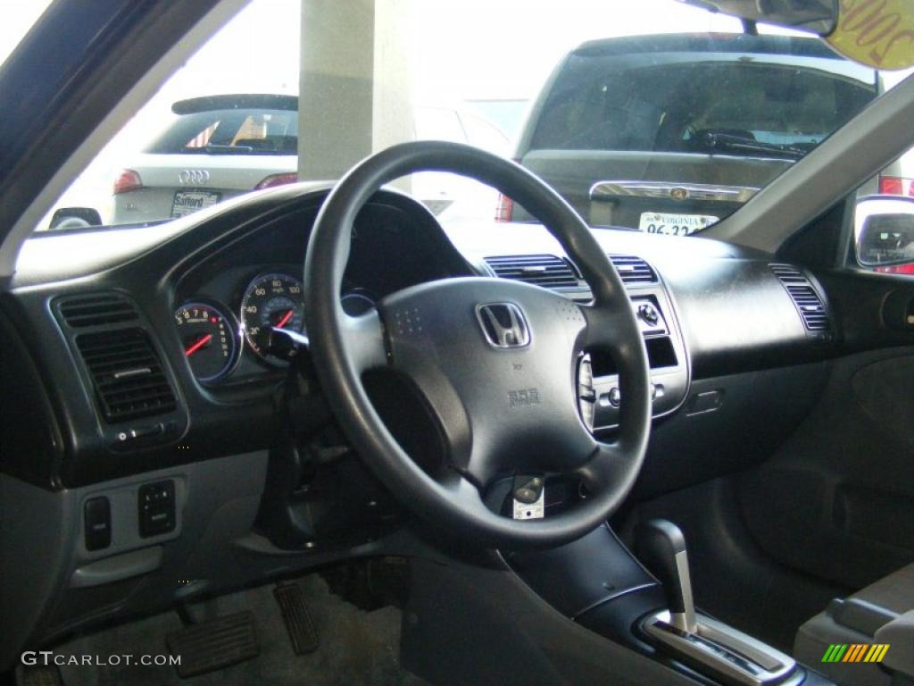 2004 Civic LX Sedan - Eternal Blue Pearl / Gray photo #17