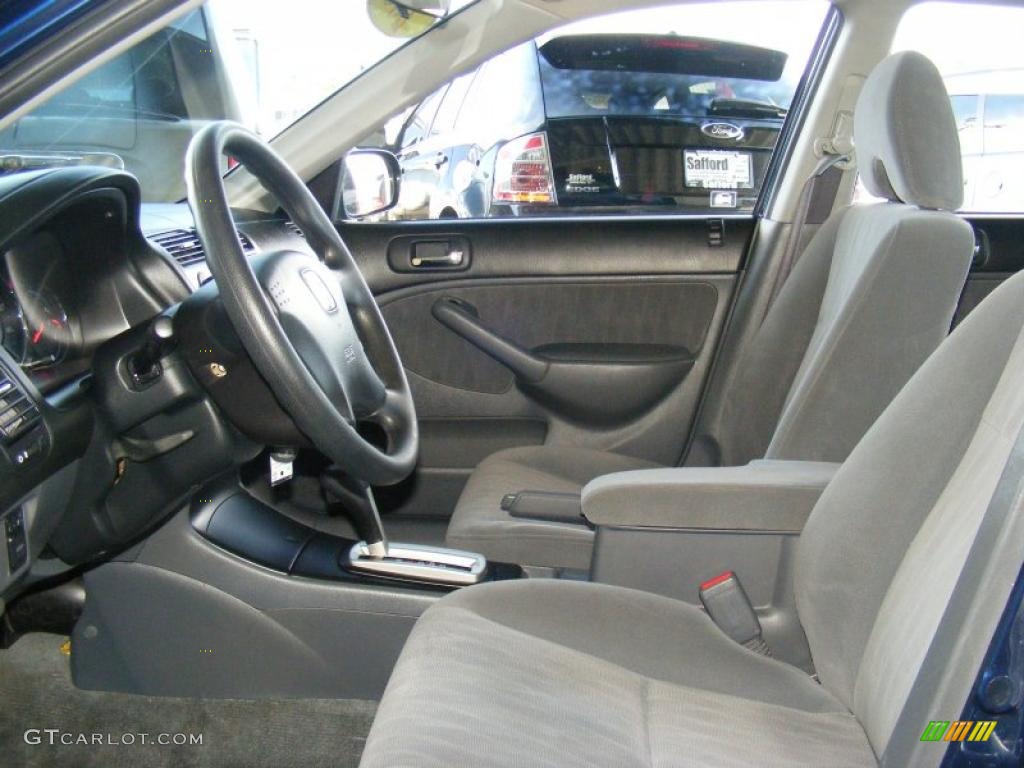 Gray Interior 2004 Honda Civic LX Sedan Photo #47658538