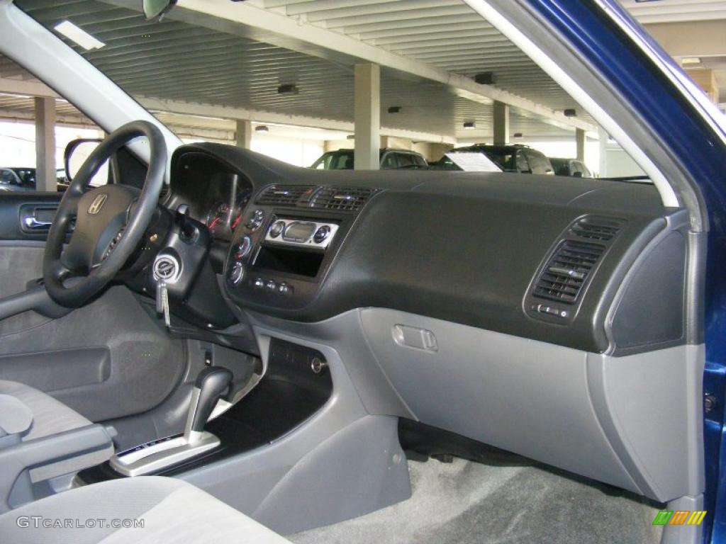 2004 Civic LX Sedan - Eternal Blue Pearl / Gray photo #22