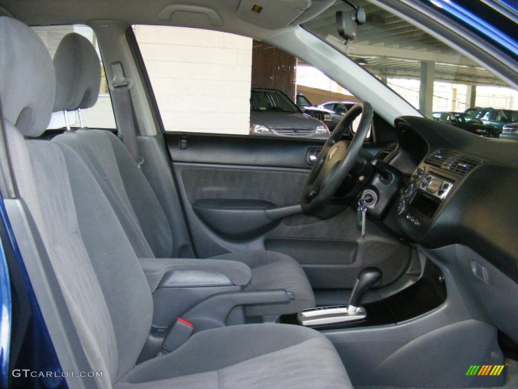 2004 Civic LX Sedan - Eternal Blue Pearl / Gray photo #24