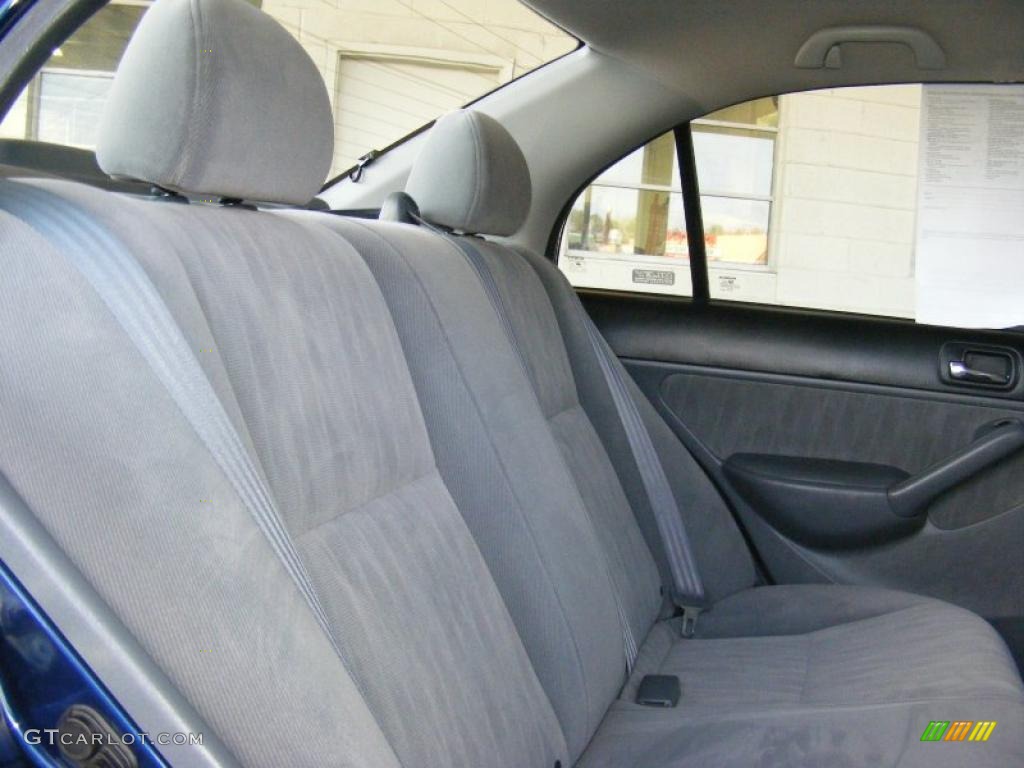2004 Civic LX Sedan - Eternal Blue Pearl / Gray photo #27