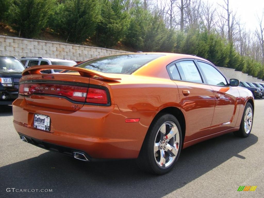 Toxic Orange Pearl 2011 Dodge Charger R/T Road & Track Exterior Photo #47660275