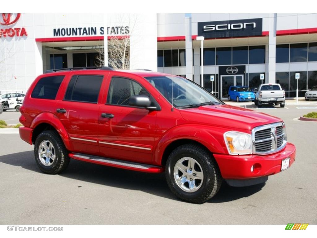 2005 Durango Limited 4x4 - Flame Red / Medium Slate Gray photo #1