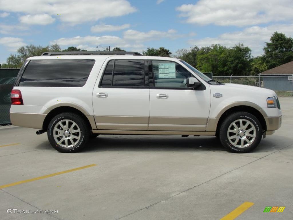 White Platinum Tri-Coat 2011 Ford Expedition EL King Ranch Exterior Photo #47661346