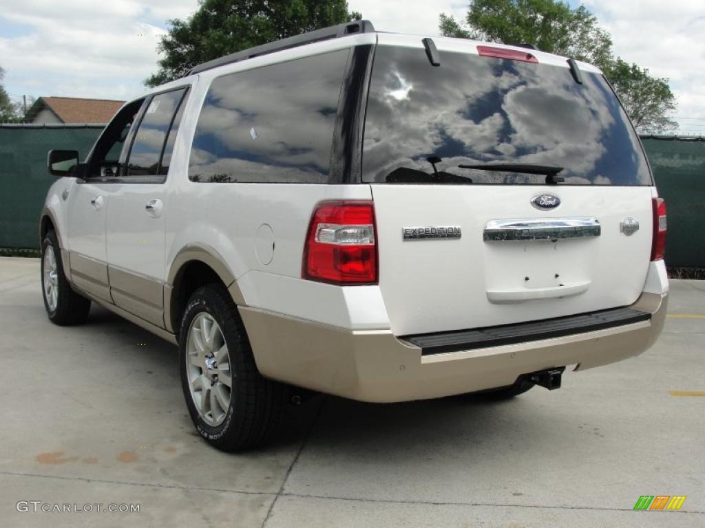 White Platinum Tri-Coat 2011 Ford Expedition EL King Ranch Exterior Photo #47661391