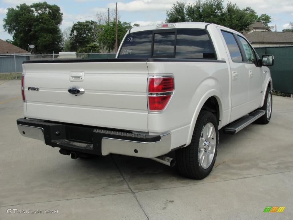 White Platinum Metallic Tri-Coat 2011 Ford F150 Lariat SuperCrew Exterior Photo #47663248