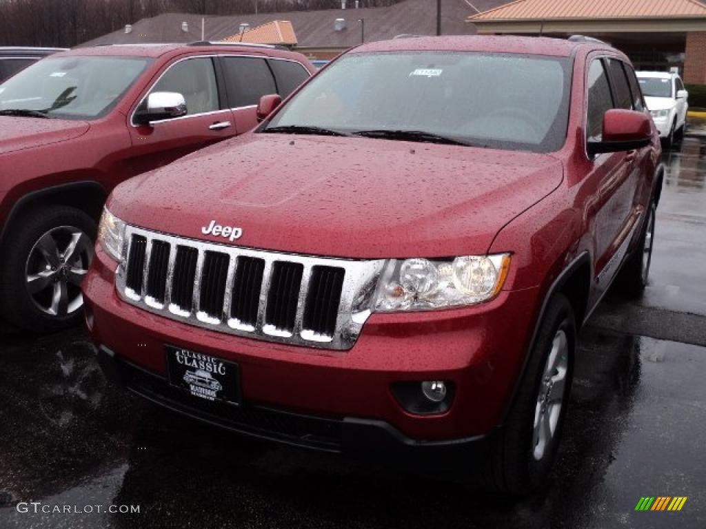 2011 Grand Cherokee Laredo X Package 4x4 - Inferno Red Crystal Pearl / Black photo #1