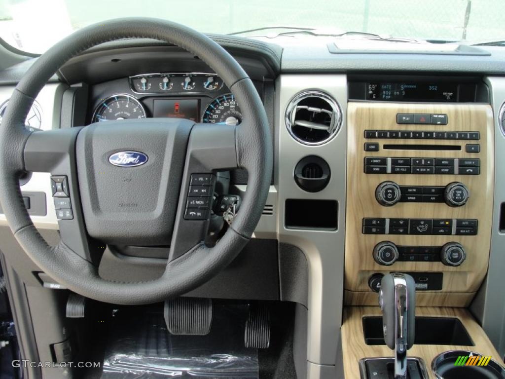 2011 Ford F150 Lariat SuperCrew Black Dashboard Photo #47664175