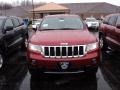 2011 Inferno Red Crystal Pearl Jeep Grand Cherokee Overland 4x4  photo #2