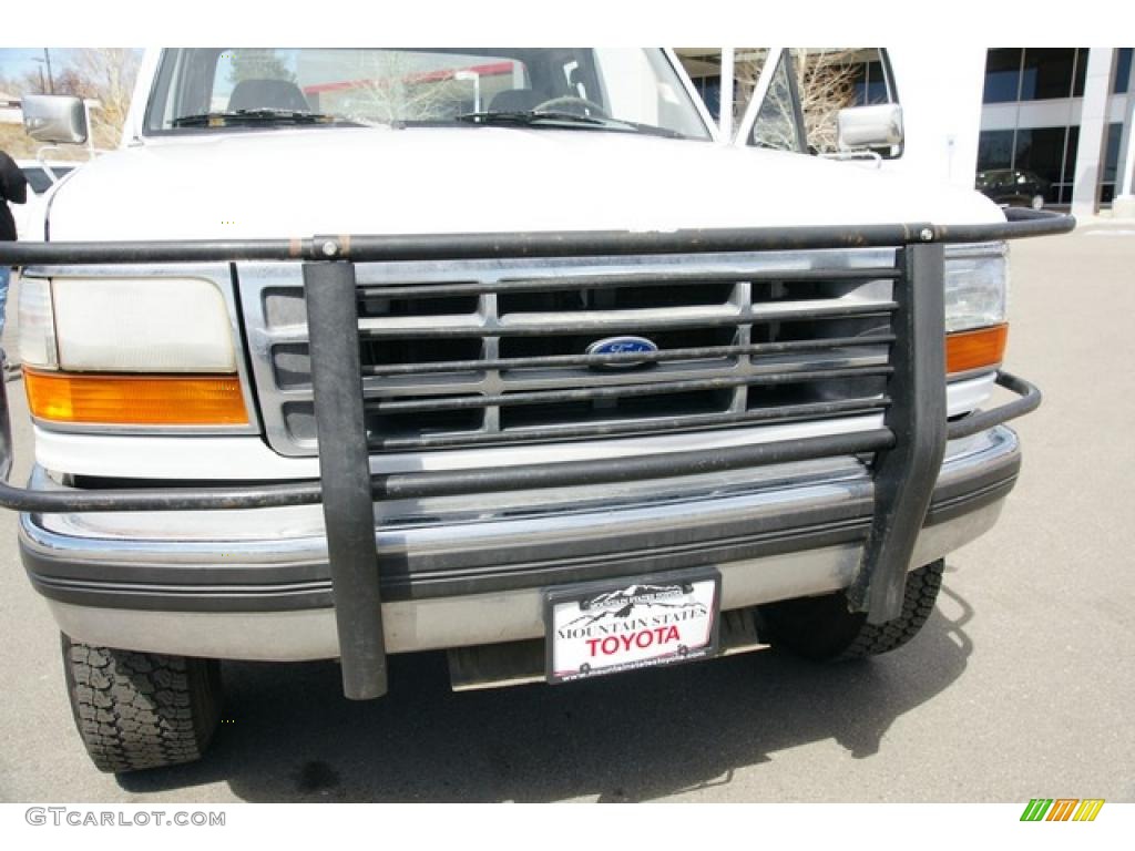 1994 F250 XLT Extended Cab 4x4 - White / Gray photo #29