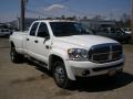2008 Bright White Dodge Ram 3500 Big Horn Edition Quad Cab 4x4 Dually  photo #3