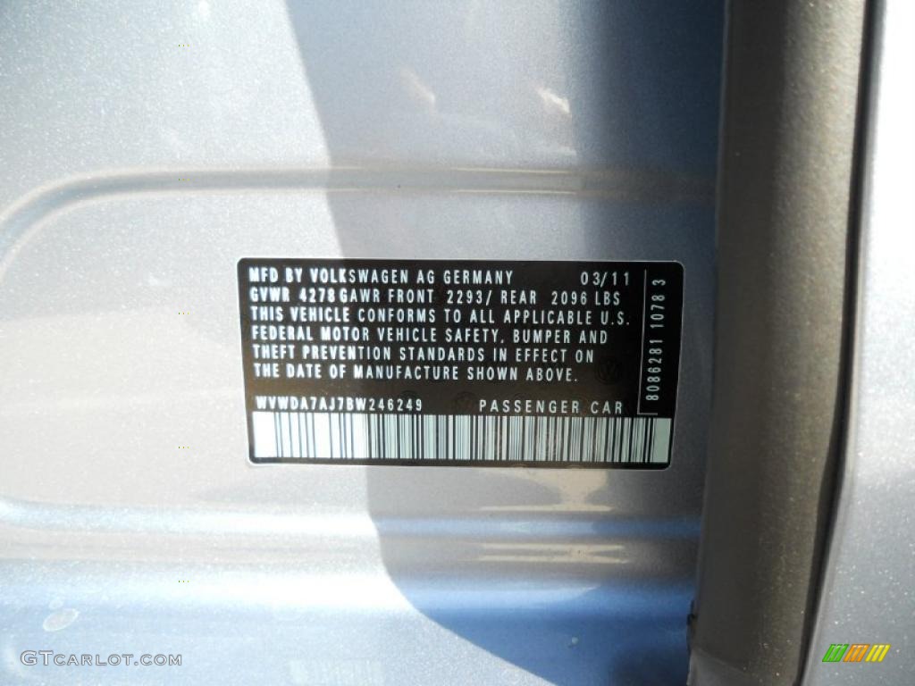 2011 Volkswagen Golf 4 Door Info Tag Photo #47668675