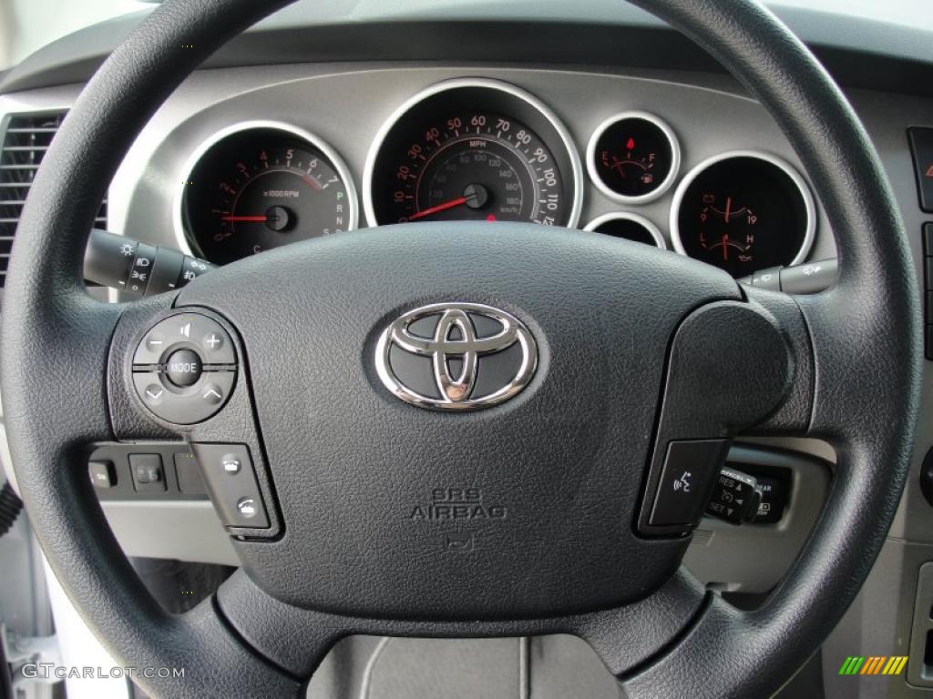 2011 Toyota Tundra Texas Edition Double Cab Graphite Gray Steering Wheel Photo #47669251