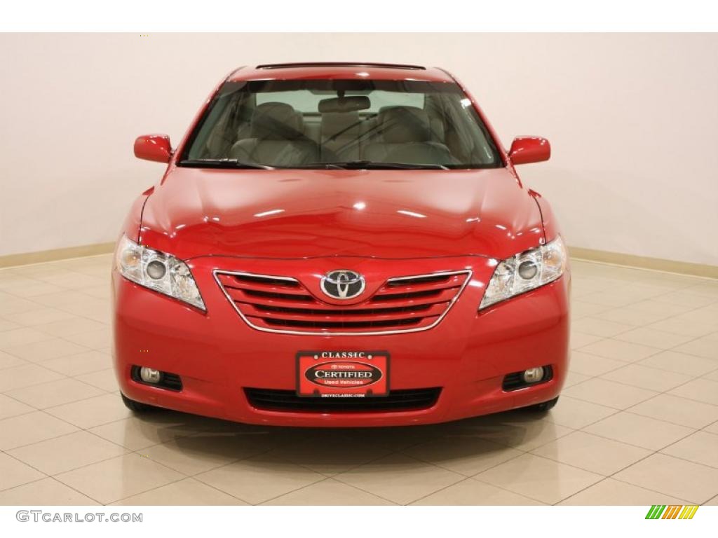 2009 Camry XLE V6 - Barcelona Red Metallic / Bisque photo #2