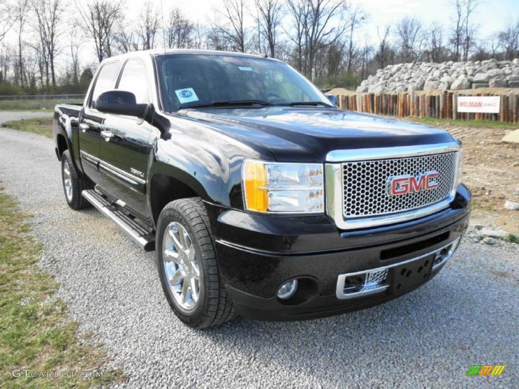 Onyx Black 2011 GMC Sierra 1500 Denali Crew Cab 4x4 Exterior Photo #47672071
