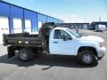 Summit White 2011 GMC Sierra 3500HD Work Truck Regular Cab Chassis Dump Truck Exterior