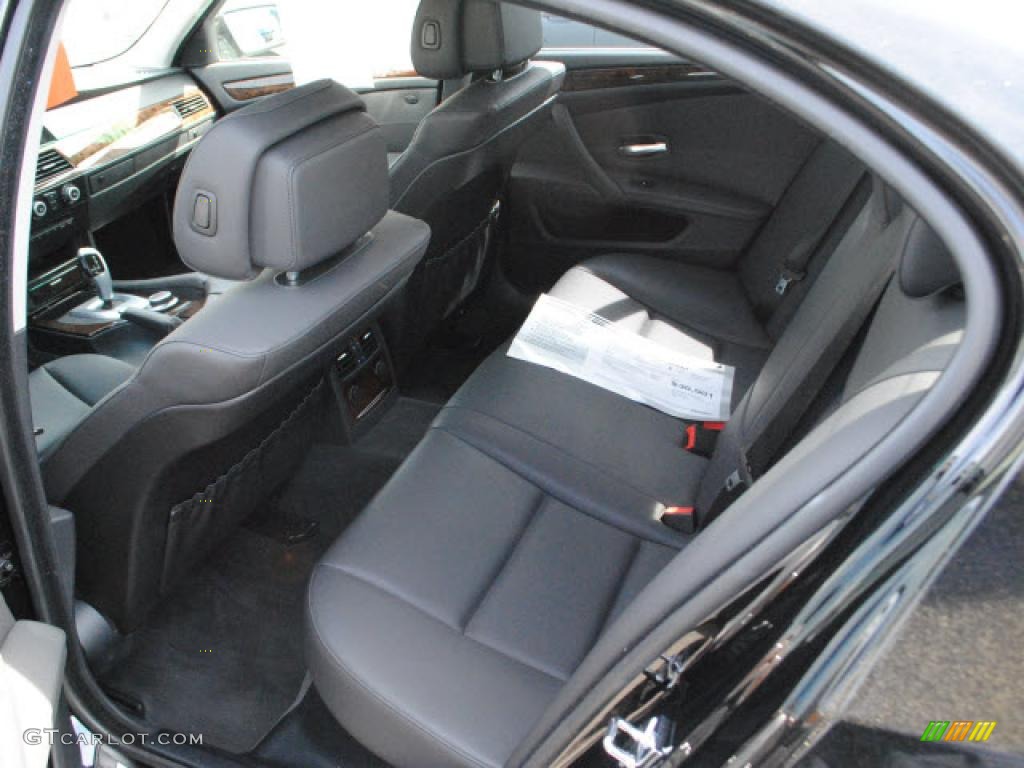 2008 5 Series 535i Sedan - Jet Black / Black photo #12