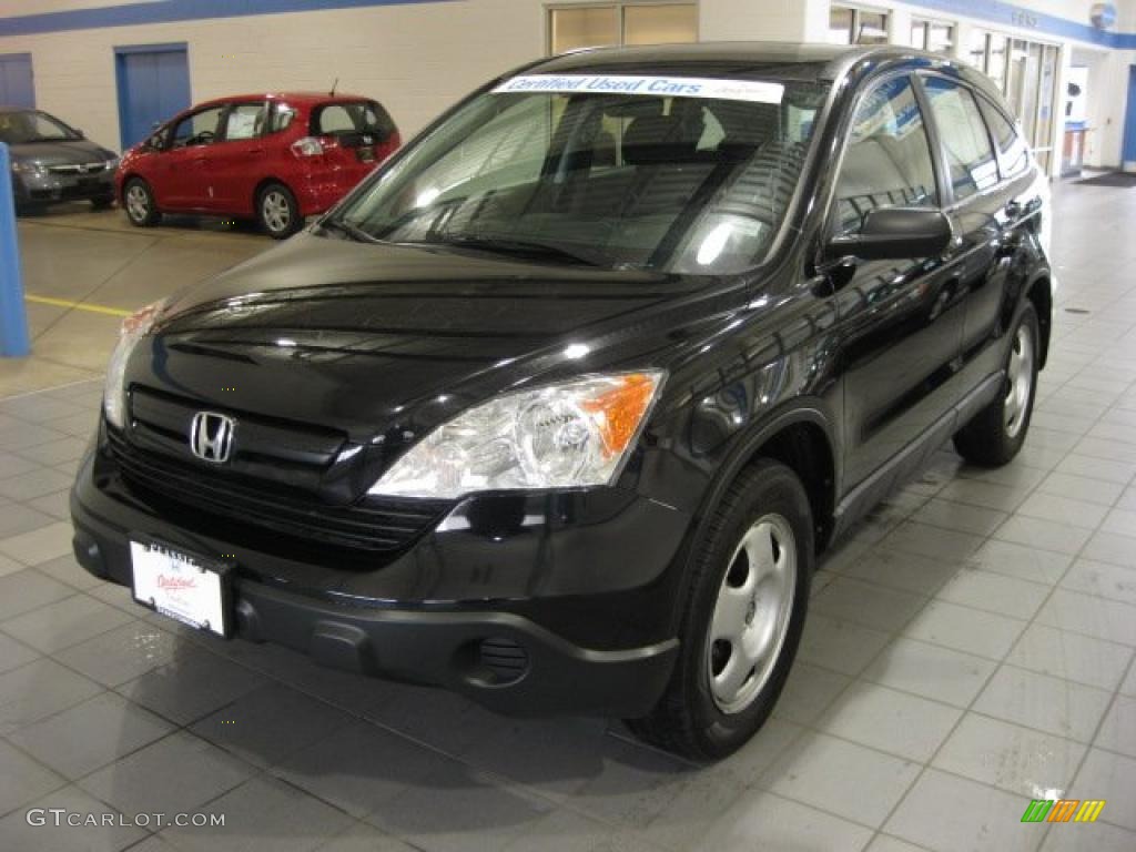 2008 CR-V LX 4WD - Nighthawk Black Pearl / Black photo #2