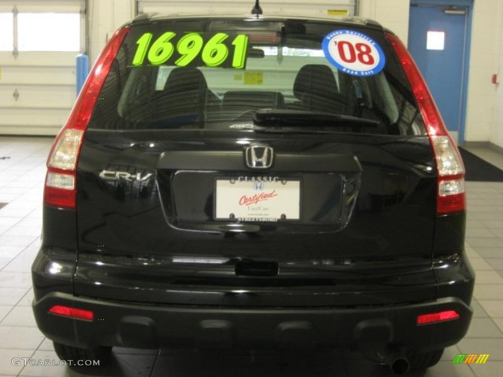 2008 CR-V LX 4WD - Nighthawk Black Pearl / Black photo #8