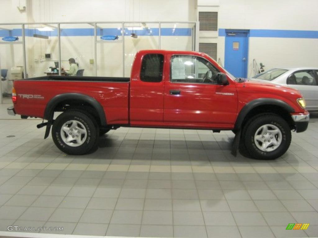2001 Tacoma V6 PreRunner Xtracab - Radiant Red / Charcoal photo #3