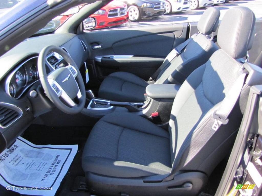 Black Interior 2011 Chrysler 200 Touring Convertible Photo #47676805