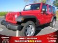 2011 Flame Red Jeep Wrangler Unlimited Sport 4x4  photo #1