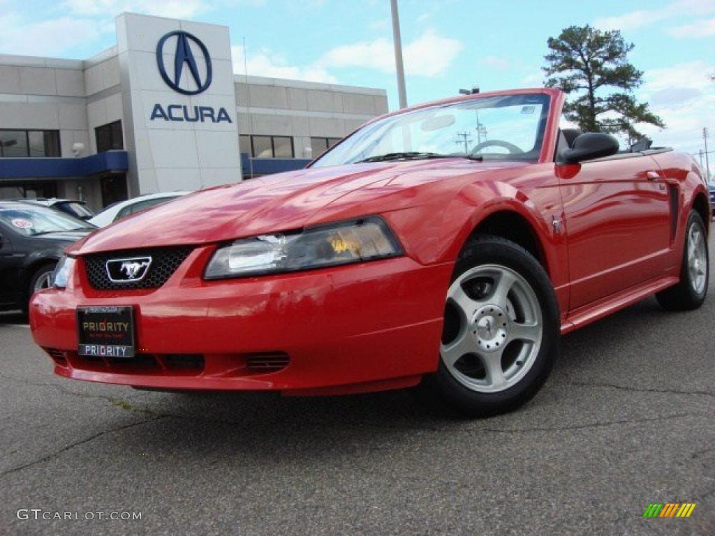 2003 Mustang V6 Convertible - Torch Red / Dark Charcoal/Medium Graphite photo #1