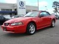 2003 Torch Red Ford Mustang V6 Convertible  photo #19