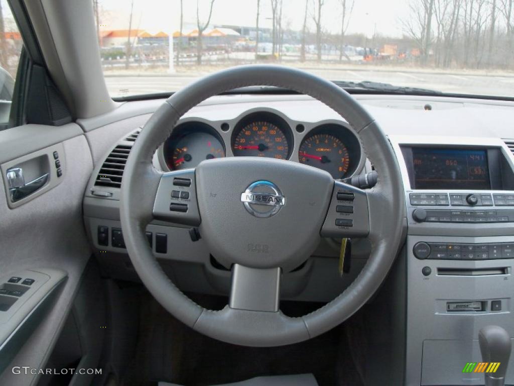 2005 Nissan Maxima 3.5 SE Cafe Latte Steering Wheel Photo #47678755
