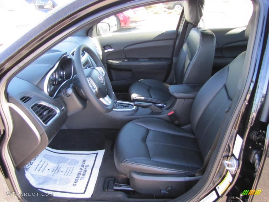 Black Interior 2011 Dodge Avenger Lux Photo #47678812