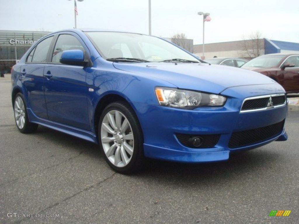 2010 Lancer Sportback GTS - Octane Blue Metallic / Black photo #1