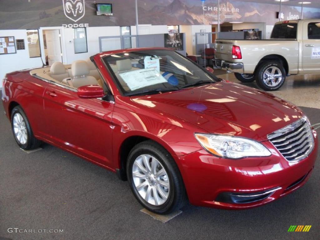 Deep Cherry Red Crystal Pearl 2011 Chrysler 200 Touring Convertible Exterior Photo #47679916