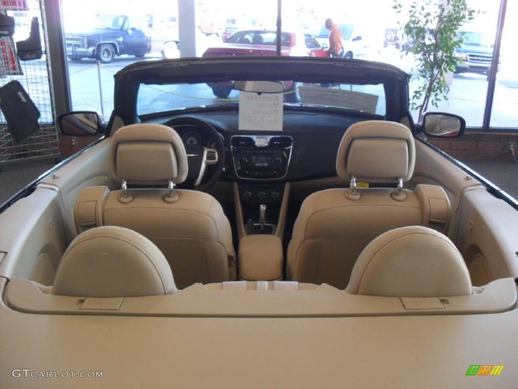 Black/Light Frost Beige Interior 2011 Chrysler 200 Touring Convertible Photo #47679931