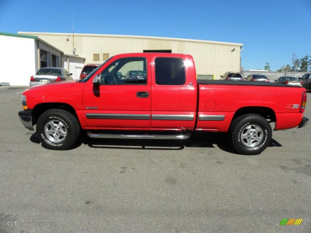 1999 Silverado 1500 Z71 Extended Cab 4x4 - Victory Red / Medium Gray photo #2