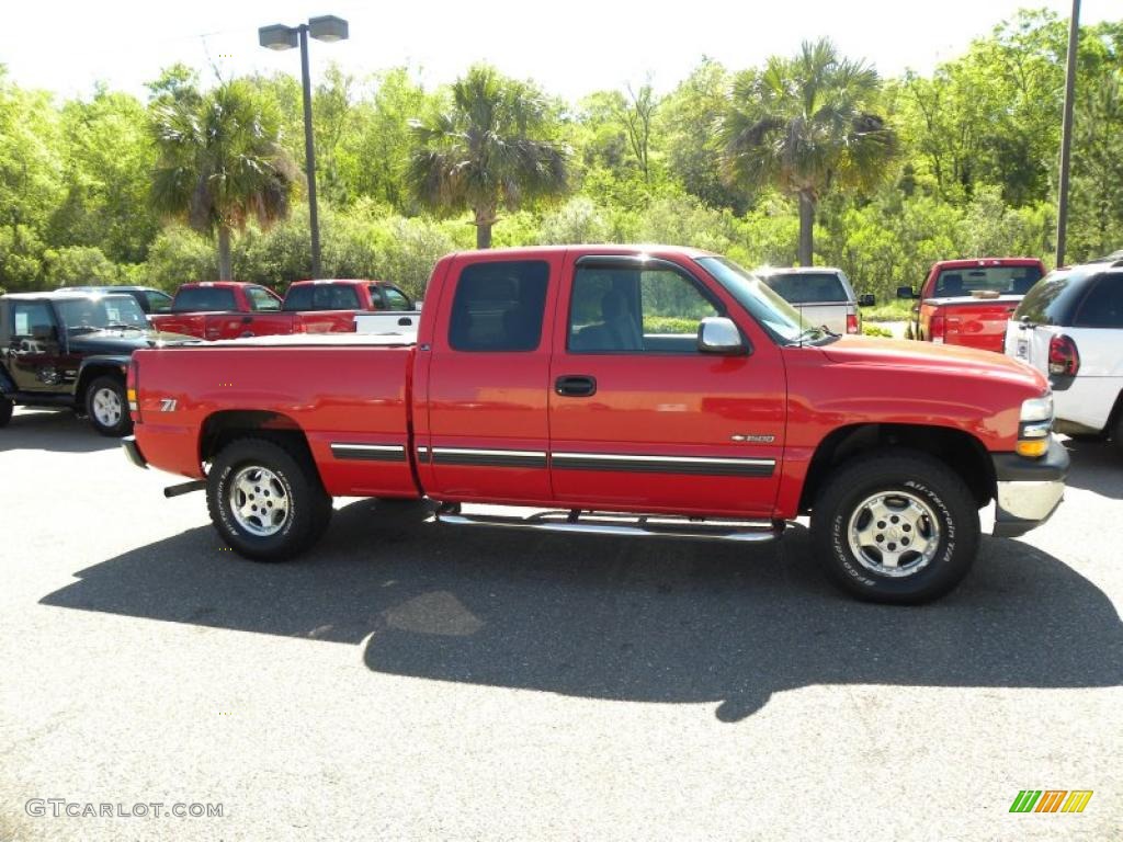 1999 Silverado 1500 Z71 Extended Cab 4x4 - Victory Red / Medium Gray photo #12