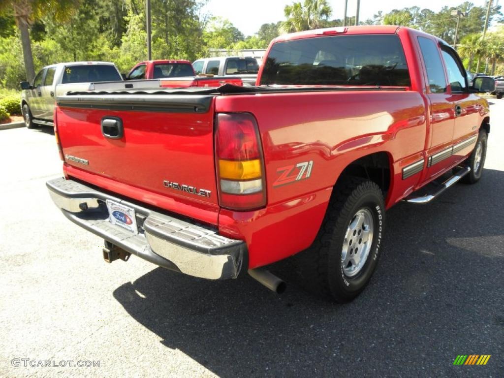1999 Silverado 1500 Z71 Extended Cab 4x4 - Victory Red / Medium Gray photo #13